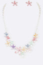 Enamel Flower Statement Necklace