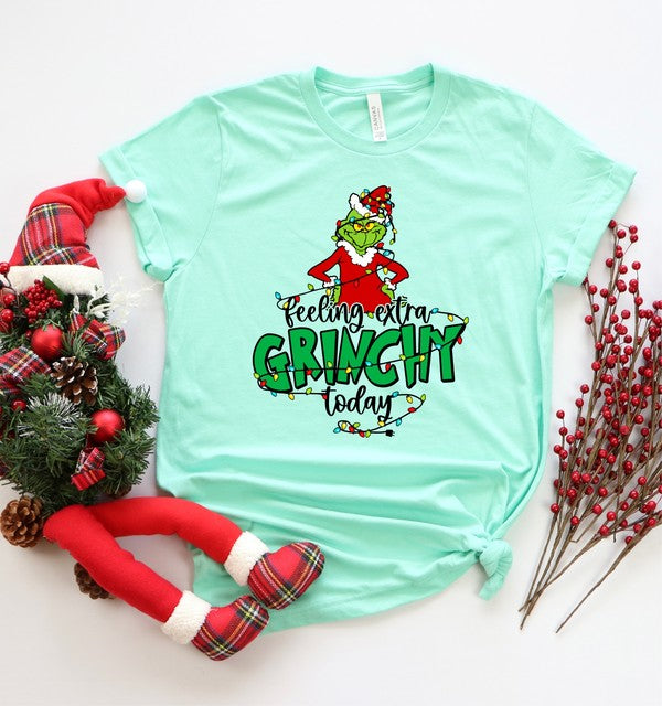 Feeling Extra Grinchy Today Holiday Graphic Tee